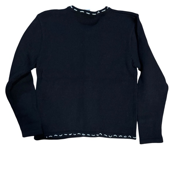 Holiday Time Black Christmas Cardigan - Picture 3 of 4